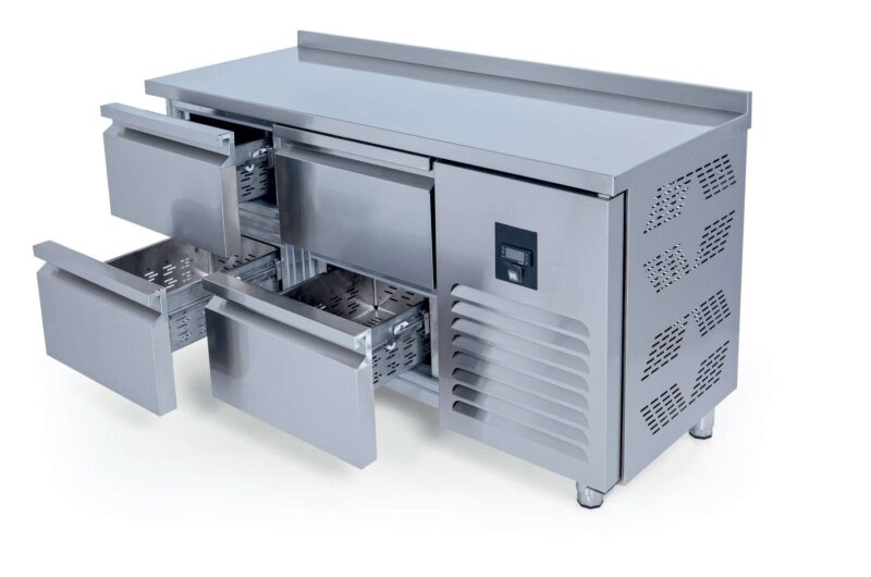 Mesa Congelación 4 cajones GN1/1 Fondo 700 de 1500 x700 x850h mm ESTAMBUL