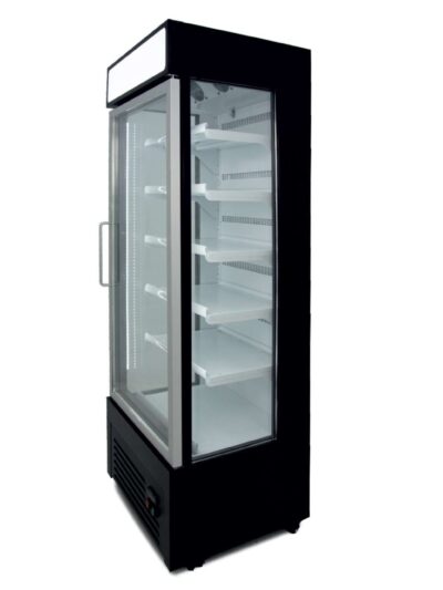 Armario Refrigerado Ventilado con Laterales de cristal 400 litros con 5 estantes COLOR NEGRO VISION400N
