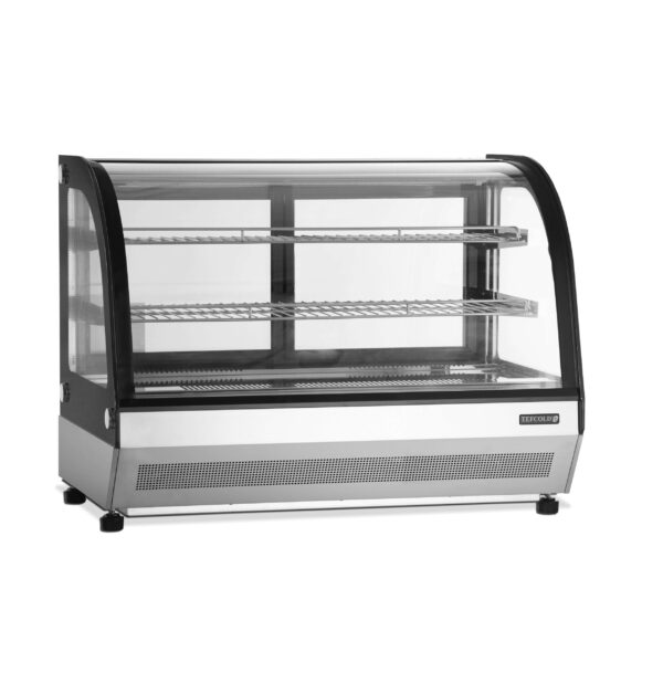 Vitrina refrigerada sobremostrador Cristal Curvo 900X560X670h mm Línea VIBORG LCT900C-P. 70kg