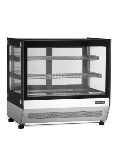 Vitrina refrigerada sobremostrador Cristal Recto 700X560X670h mm Línea VIBORG LCT750F-P. 65kg