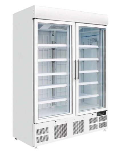 Expositor Congelados 920 litros 2 Puertas de Vidrio Pivotantes de 1370 x745x2045h mm GH507