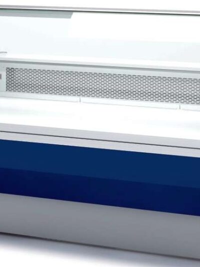 Vitrina Refrigerada Cristal Curvo Sin reserva Fondo 1100 dim.1305x1100x1235h mm Línea Córdoba VEDS-10-13-C-TF