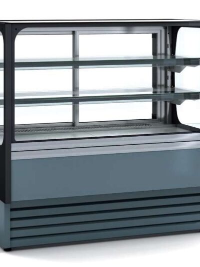 Vitrina Expositora Refrigerada Ventilada Cristal Recto Mostrador dim.580x710x1380h mm Línea Córdoba VV-6-6-RGM