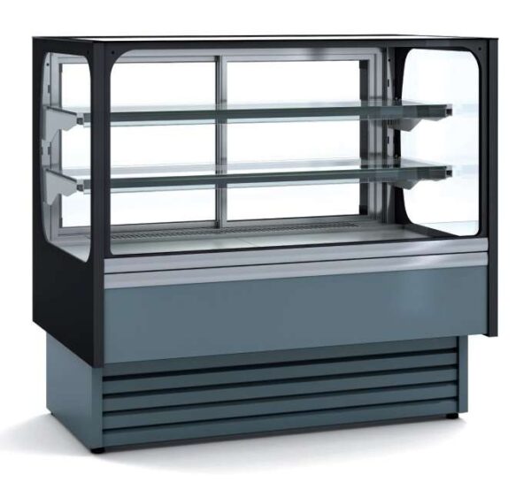 Vitrina Expositora Refrigerada Ventilada Cristal Recto Mostrador dim.930x710x1380h mmLínea Córdoba VV-6-9-RGM