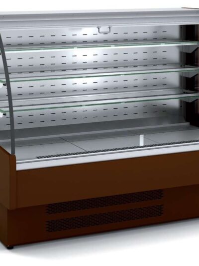 Vitrina Expositora Refrigerada Ventilada Cristal Curvo Autoservicio dim.1300x730x1098h mm Línea Córdoba VVAM-6-13-C