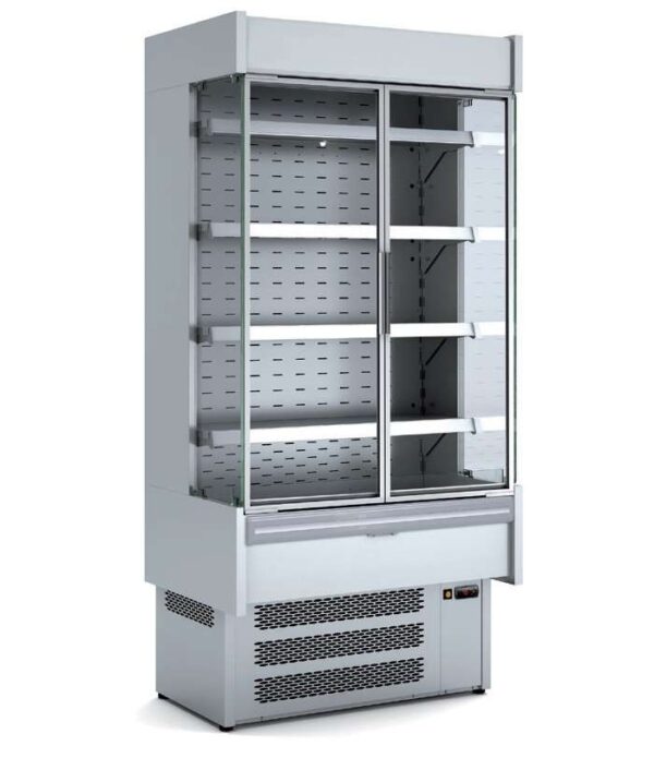 Vitrina Expositora Mural inoxidable con Puertas dim.1220x725x2022h mm Línea Córdoba MI-6-125-EG