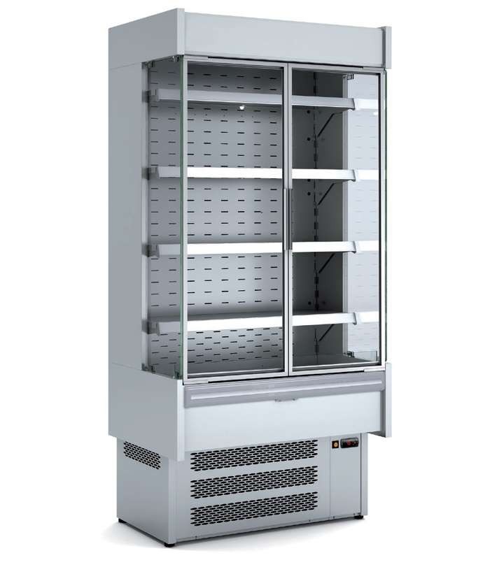 Vitrina Expositora Mural inoxidable con Puertas dim.1880x725x2022h mm Línea Córdoba MI-6-190-EG