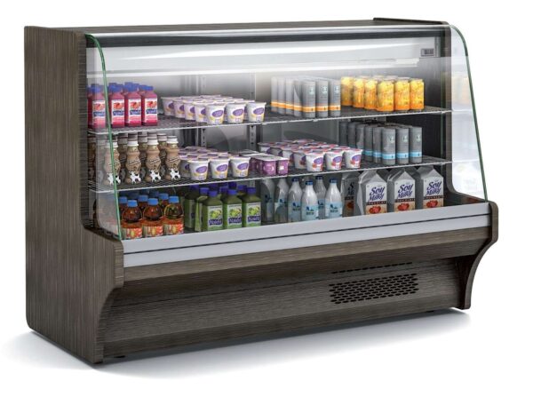 Vitrina Expositora Cerrada Exterior plastificado en acabado madera dim.1500x710x1076h mm Línea Córdoba VC-8-15-M