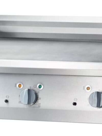 Fry top eléctrico acero rectificado sobremesa placa lisa 800x700x250h mm 8,1Kw Línea Varsovia