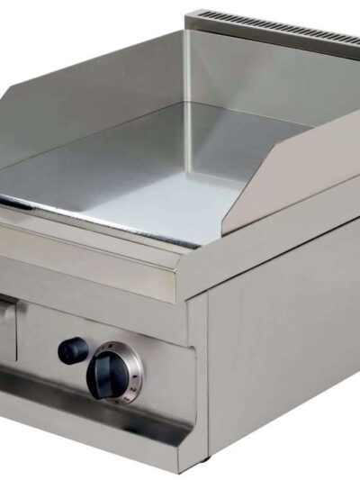 Fry tops a gas sobremesa liso acero rectificado 15 mm 4,8kw 400x600x265h mm GG604 Línea Estambul