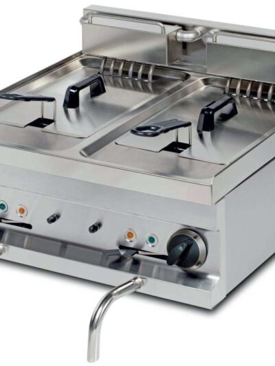 Freidora eléctrica sobremesa 8+8 litros 7,5+7,5kw600x600x265h mm EF606 Línea Estambul