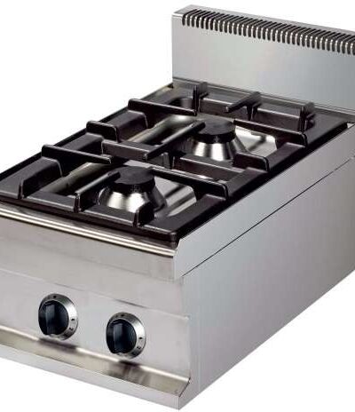 Cocina a gas sobremesa 2 fuegos 6+6kw 400x700x290h mm GR711S Línea Estambul