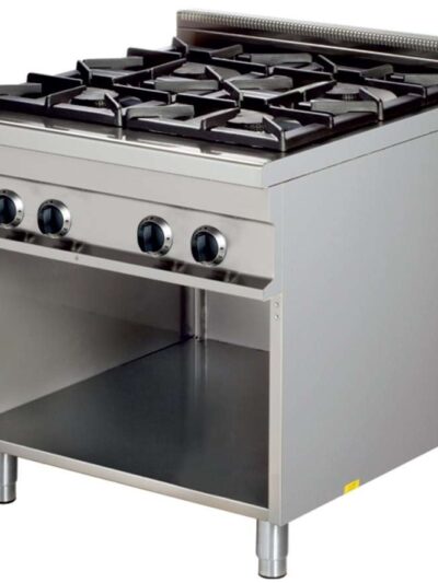 Cocina a gas 4 fuegos 4x8kw 850x900x900h mm GR921 Línea Estambul