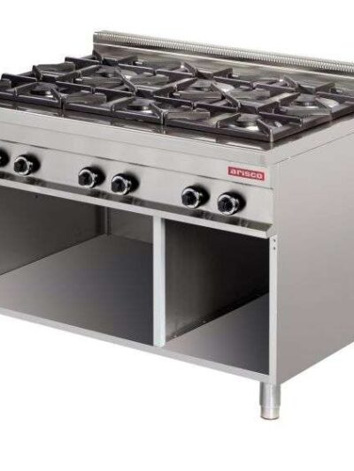 Cocina a gas 6 fuegos 6x8kw 1275x900x900h mm GR931 Línea Estambul