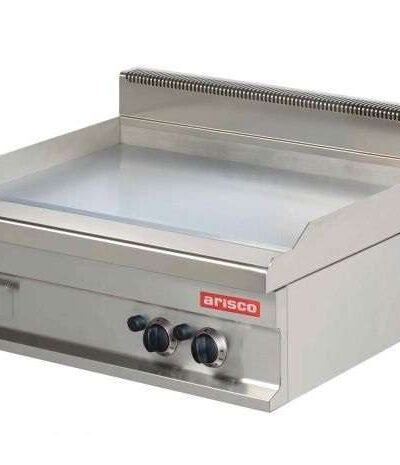 Fry tops a gas liso acero 15 mm con baño cromo duro 12kw 800x700x290h mm GG721SC Línea Estambul