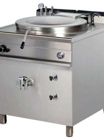 Marmita a gas 150 litros calentamiento indirecto 28,5kw 850x900x900h mm GBP150I Línea Estambul