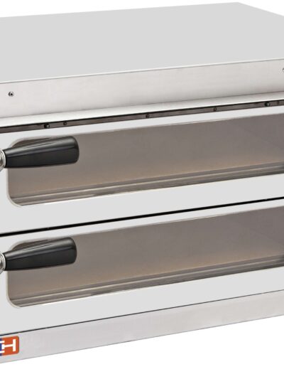 Horno Eléctrico de Pizza Compacto 2 pizza diámetro 35 cm AVEIRO FP35PV con puerta de cristal