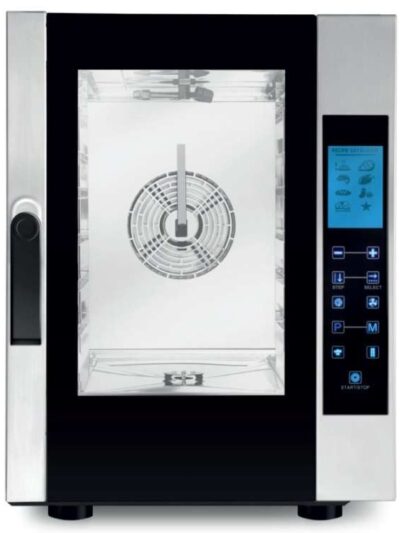Horno eléctrico convección COMPACTO TOUCH CONTROL con VAPOR 6 bandejas GN1/1 EKF611CTC Línea Padova
