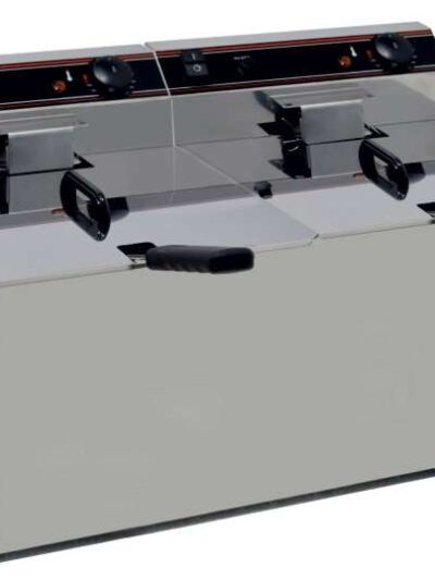 Freidora Eléctrica capacidad 12+12l pot.7,5+7,5 Kw sin Grifo de Vaciado trifásica línea Badajoz EVO1212TR