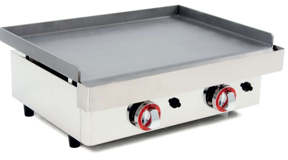 Plancha a Gas Acero Laminado 6mm de 6,4Kw medidas 610x457x240h mm línea Badajoz 60PGL