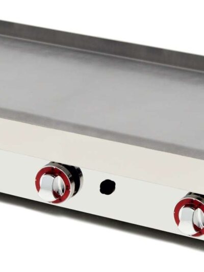 Plancha a Gas Acero Laminado 6mm pot.9,6Kw dim.810x457x240h mm línea Badajoz 80PGL