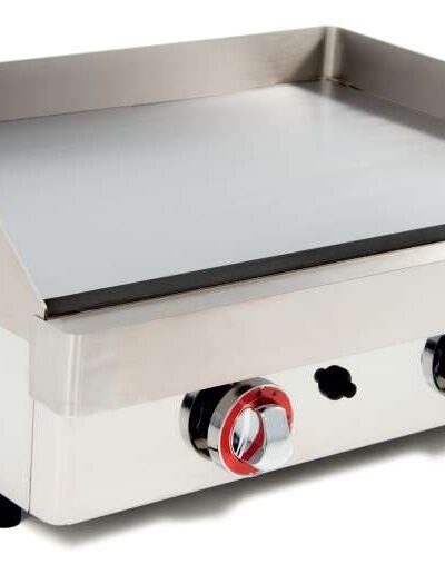 Plancha a Gas Acero Rectificado 15mm pot.6,4Kw dim.610x457x240h mm línea Badajoz 60PGR