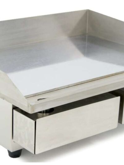 Plancha Eléctrica Acero 10 mm Económica Con Baño de Cromo Duro de 550 x450 x240h mm PEKIN IEG-818C- 18 KG