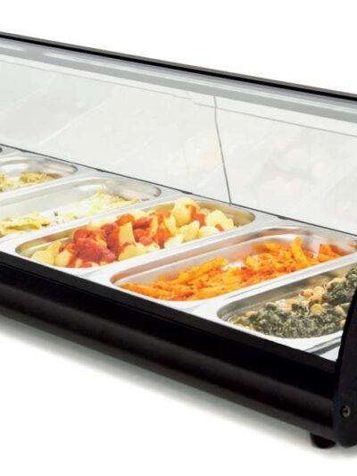 Vitrina Caliente Multifunción de 6 bandejas GN1/3-40 dim.1145x390x287h mm Línea Badajoz 6CT