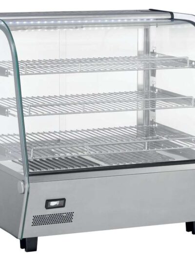 Vitrina caliente sobremostrador 120 litros de 678x568x685h mm Línea Pekín XCR-120L