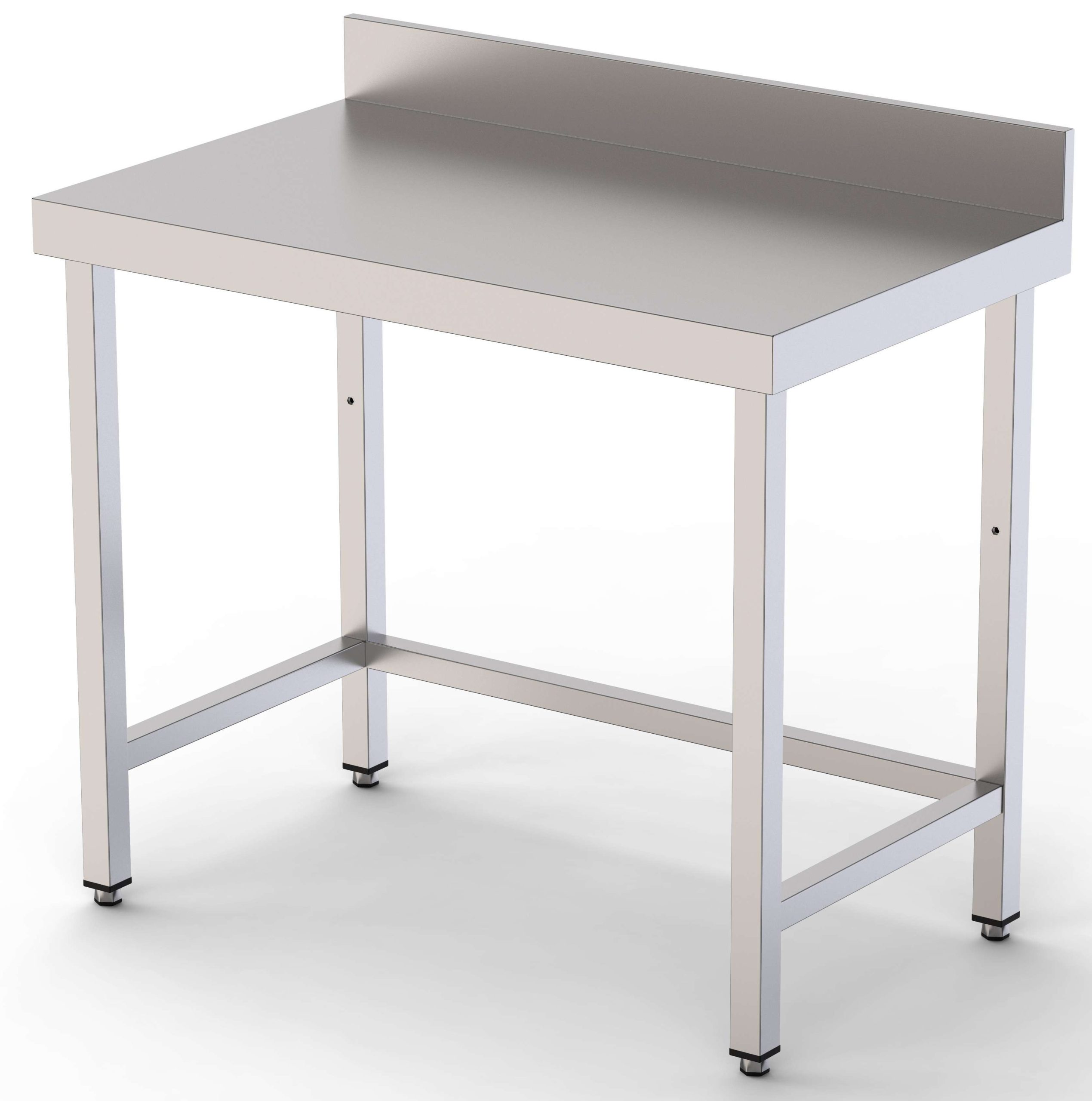 Mesa de Trabajo Acero inoxidable Mural Sin Estante 800x600x850h mm WTW160080S0