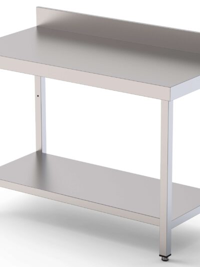 Mesa de Trabajo Acero inoxidable Mural Con 1 Estante 700x800x850h mm WTW180070S1