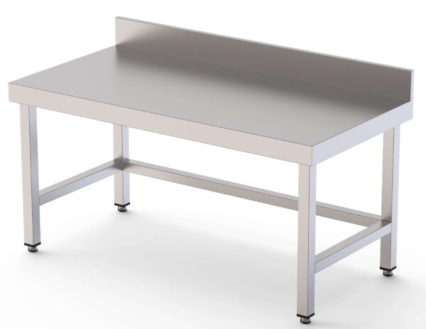 Mesa de Trabajo Acero Inoxidable Baja Mural Sin Estante 1900x600x600h mm WTW260190S0
