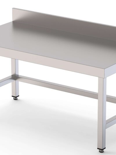 Mesa de Trabajo Acero Inoxidable Baja Mural Sin Estante 2200x700x600h mm WTW270220S0