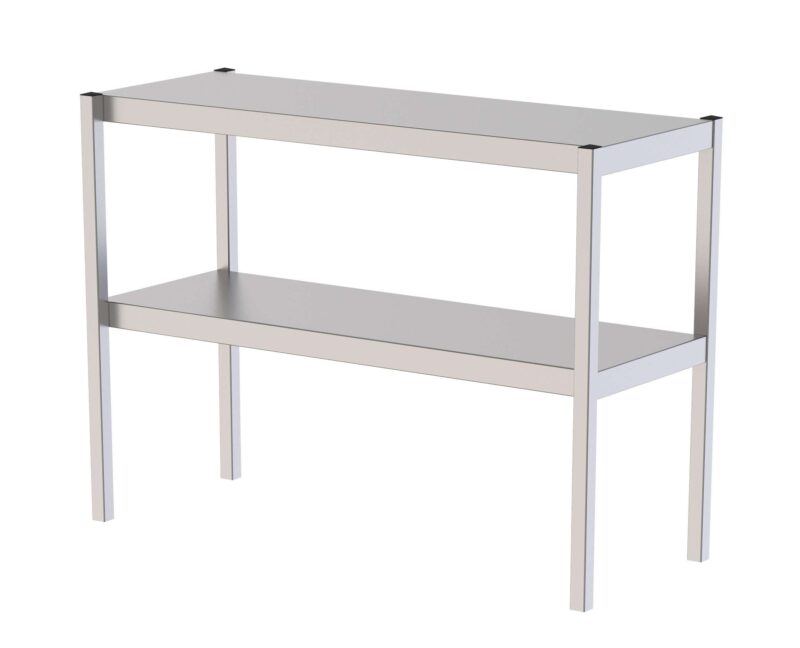 Estante Sobremesa Acero Inoxidable Doble Para Mesas De Trabajo 900x350x650h mm UTS135090S2