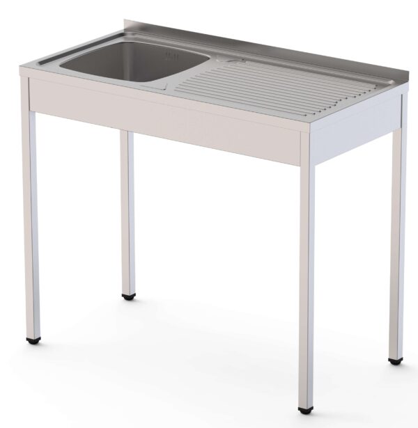 Fregadero Desmontado cuba IZQUIERDA+ escurridor DERECHA Fondo 500 de 800 x500 x850h mm AVEIRO IS1508L10S0