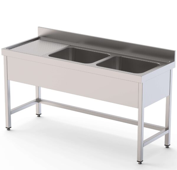 Fregadero Acero Inoxidable 1 Cuba Fondo 600 Con Mueble Sin Estante 700x600x300h mm IS1607C10S0