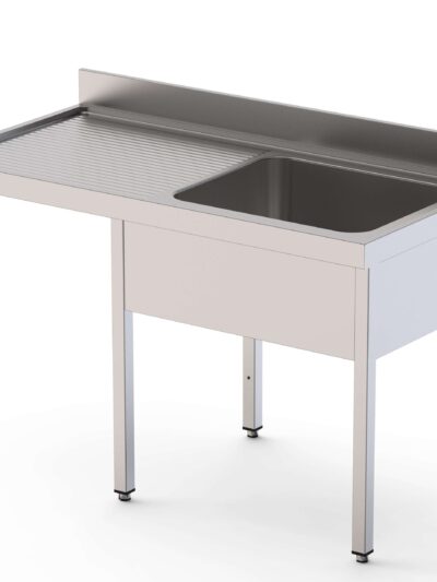 Fregadero Acero Inoxidable 1 Cuba Izquierda Para Lavavajillas Fondo 700 Sin Estante 1200x700x850h mm IS1712L1DW0