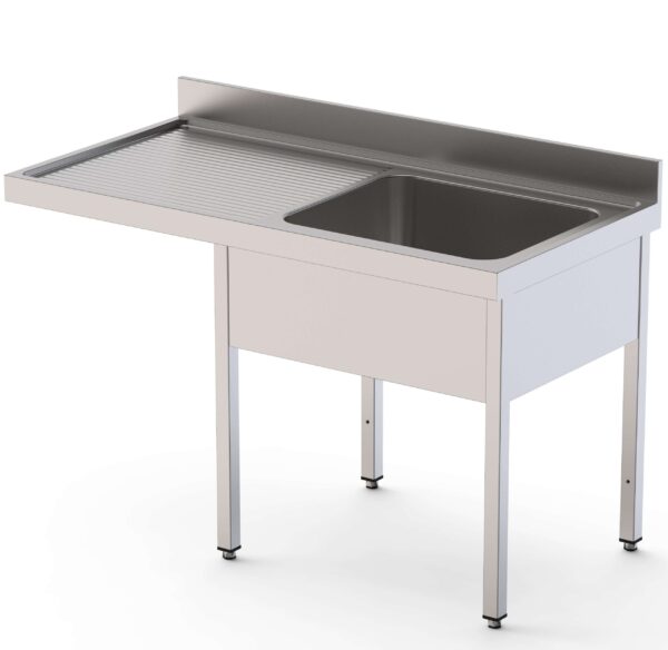 Fregadero Acero Inoxidable 2 Cubas Izquierda Para Lavavajillas Fondo 700 Sin Estante 1800x700x850h mm IS1718L2DW0