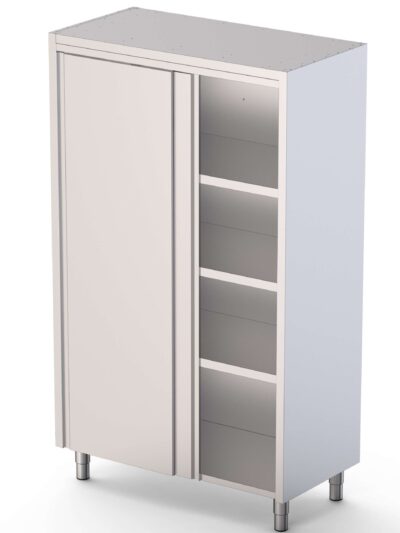 Armario de Pie Acero Inoxidable Con 2 Puertas Correderas 1600x600x2000h mm FC1660200SD