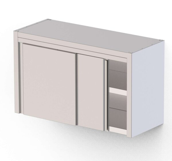 Armario Mural Acero Inoxidable Con 2 Puertas Correderas 1200x400x600h mm WMC120460SD