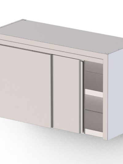 Armario Mural Acero Inoxidable Con 2 Puertas Correderas 1400x400x600h mm WMC140460SD