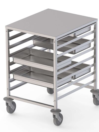 Carro Bandejero Acero Inoxidable Para 8 Bandejas GN2/1 660x750x900h mm TT08NGN2100