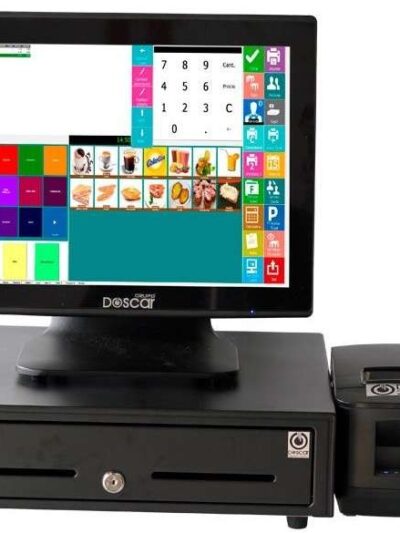Sistema TPV Compacto Táctil capacitiva: TPV Compacto+Cajón Portamonedas+Impresora de Tickets 58mm Versión Básica Hostelería MC20058B-H