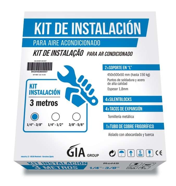 Kits de instalación 5m tubería 3/8-5/8