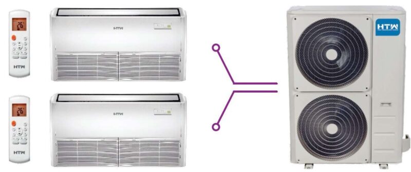 Combinación Twin Suelo Techo  2×7,1 Kw ud.ext.14 Kw Serie IX43