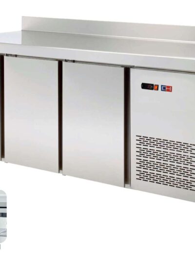 Mesa Snack Refrigerada 3 puertas CRISTAL Fondo 600 de 2017 x600 x850h mm CORDOBA MRCH-200V