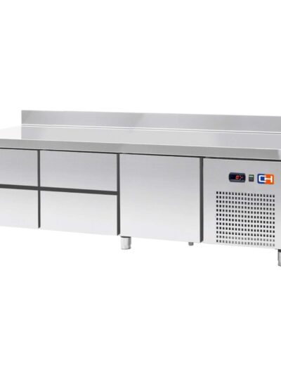 Mesa Baja con 4 cajones GN1/1-100 + 1 Cajón GN1/1-300 Fondo 700 de 1792 x700 x600h mm CORDOBA TRCHB-180-4