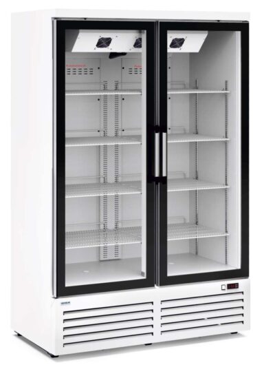 Expositor Congelación Frío Ventilado Doble Puerta de Cristal 940 Litros 1270x785x2000h mm AVEIRO ACM120PV