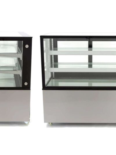Vitrina Mostrador Refrigerada Ventilada Total Cristal Recto con 2 estantes de cristal 1515X675X1215h mm Línea Pekín XC470Z
