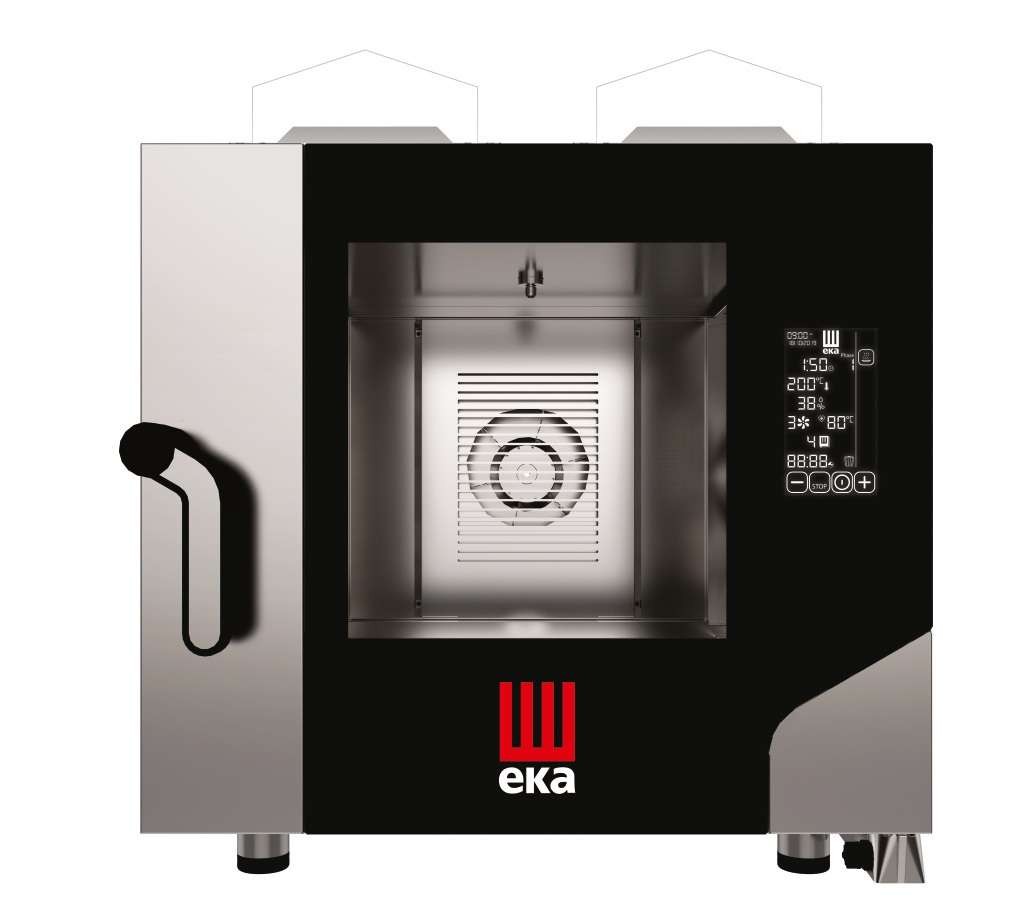 Horno a gas convección MILLENIAL BLACK MASK Gastronomía 5 bandejas GN1/1 MKF511GBM Línea Padova